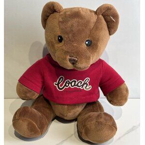 Coach Fragrance Kids Teddy With Red T Shirt Bear Brown Size OS